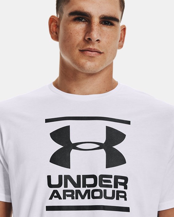 Men's UA GL Foundation Short Sleeve T-Shirt, White, pdpMainDesktop image number 5